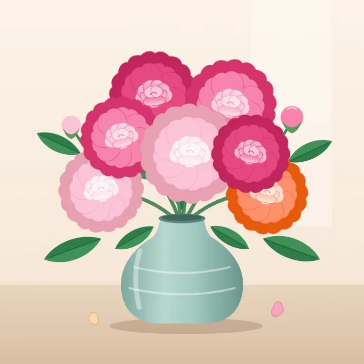 A sage green vase of pink and coral peonies, made as an AVIF, as a JPEG
