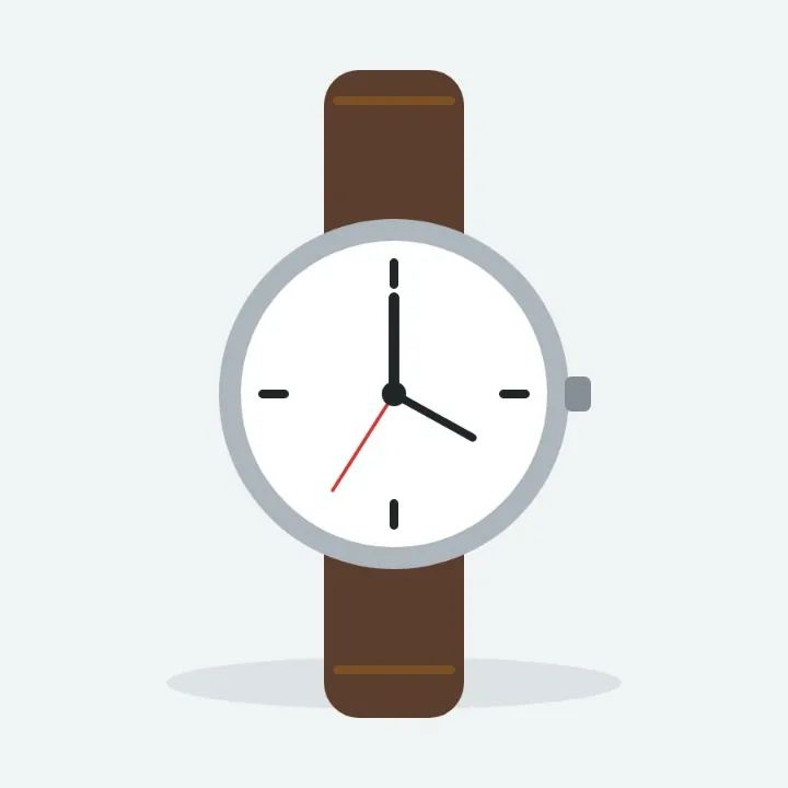 A wristwatch with a brown leather strap, a product picture saved from a shop as an AVIF, as a JPG