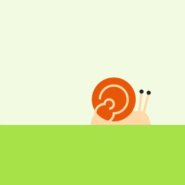 A snail GIF made into an MP4, a snail sliding along the grass