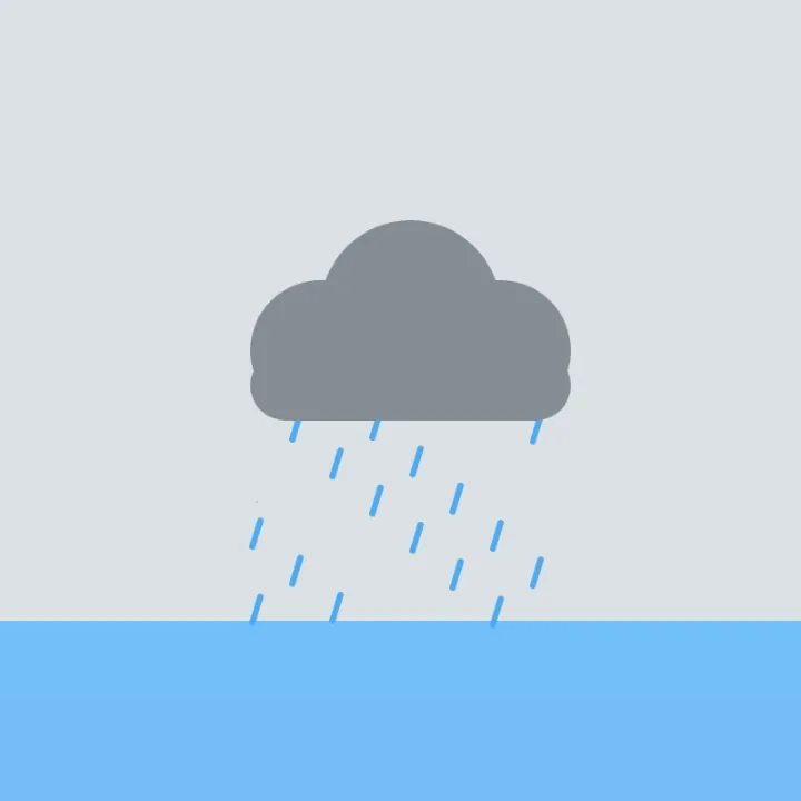A rain cloud GIF made into an MP4, rain falling from a grey cloud
