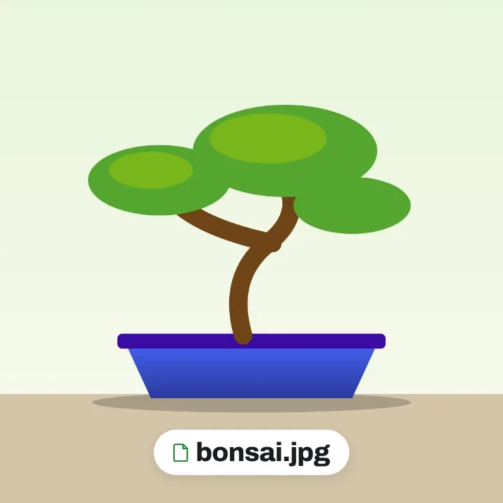 A bonsai tree in a blue pot, saved on its own as bonsai.jpg