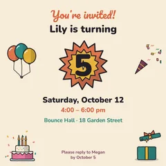 An invitation, the first of two versions to compare