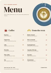 Rye and sesame: a menu, a4 template