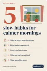 Five slow habits: a pinterest pin template