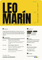 Big type: a résumé template