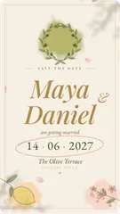 Save the date: a video, 9:16 template