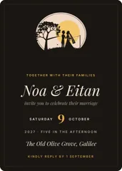 Under the wedding tree: a invitation template